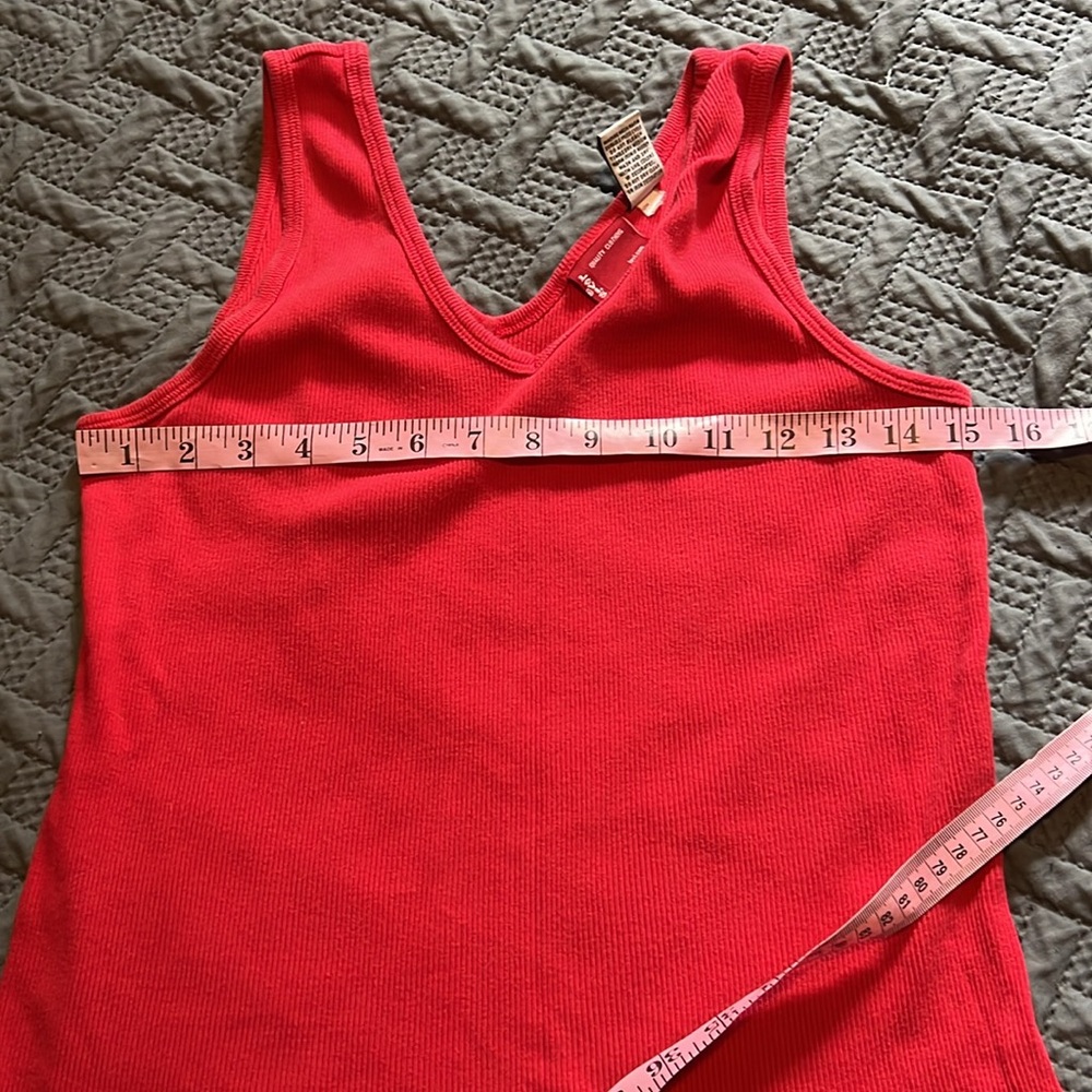 Levi’s : Red Ribbed Tank - XL - Picture 8 of 9